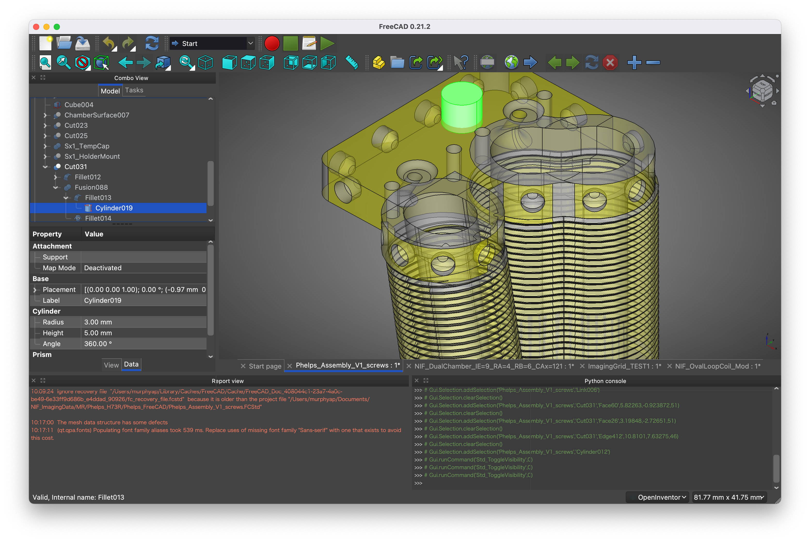 FreeCAD screenshot